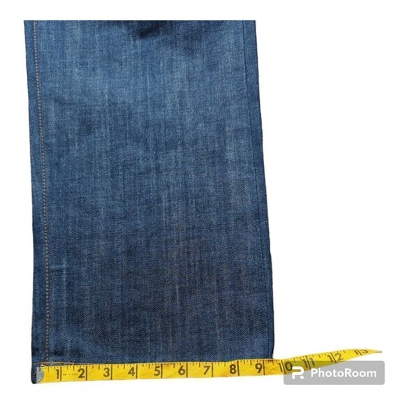 Evisu No 2 Lot 0001 Jeans Tag Size 36 Gold Embroidered Button Fly Blue Denim - Picture 7 of 10